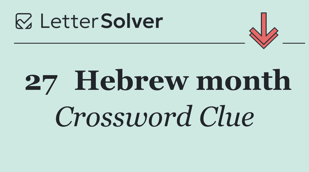 27	Hebrew month