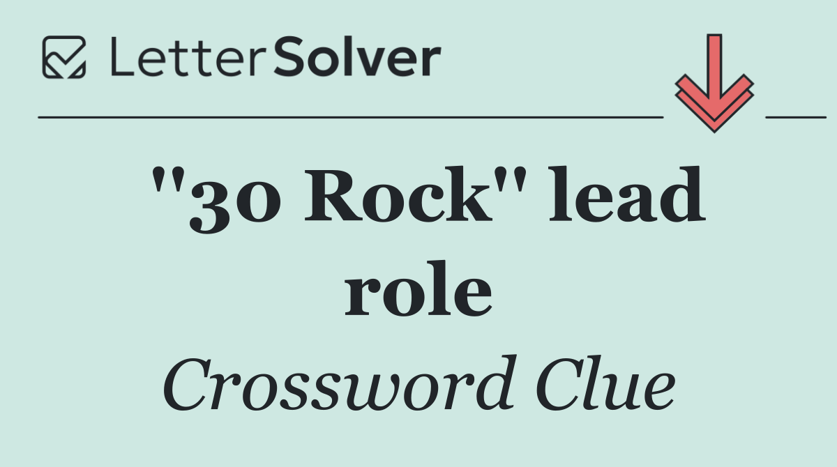 ''30 Rock'' lead role