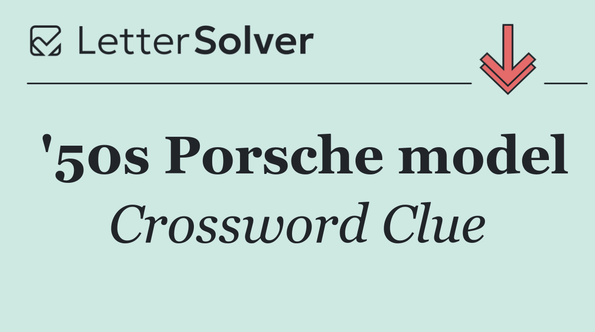 '50s Porsche model