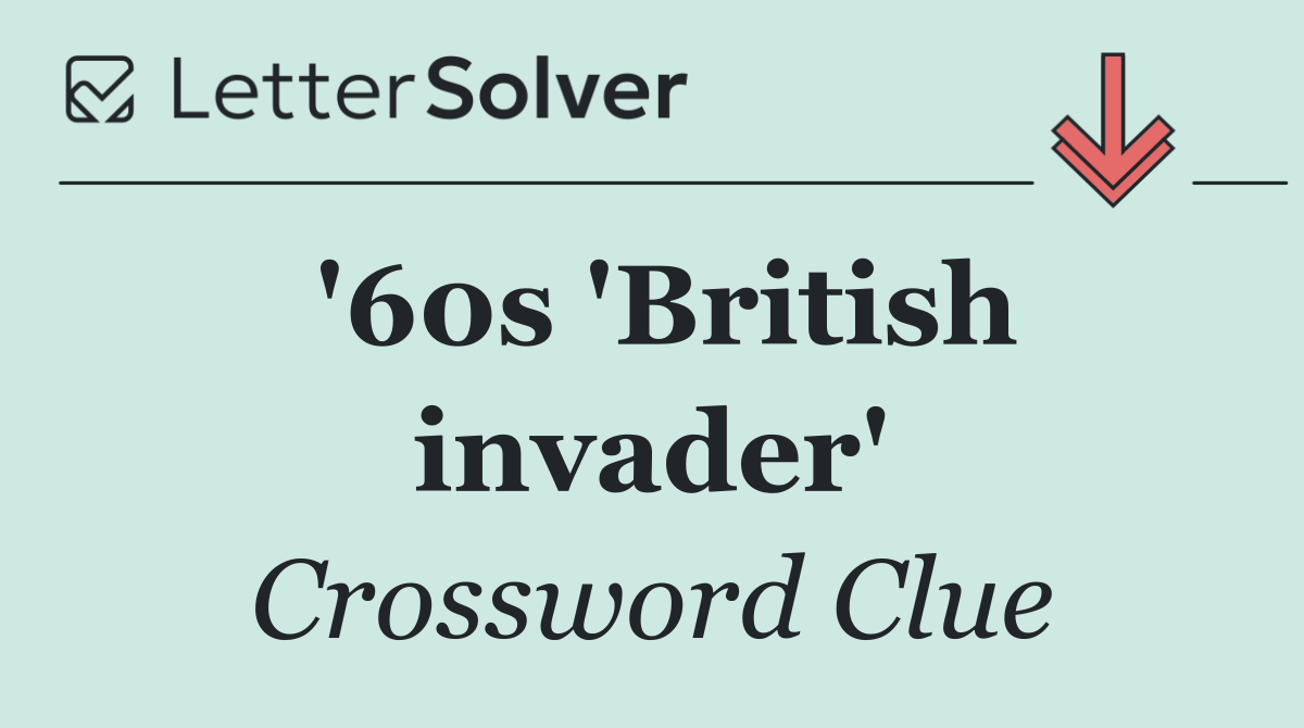 '60s 'British invader'