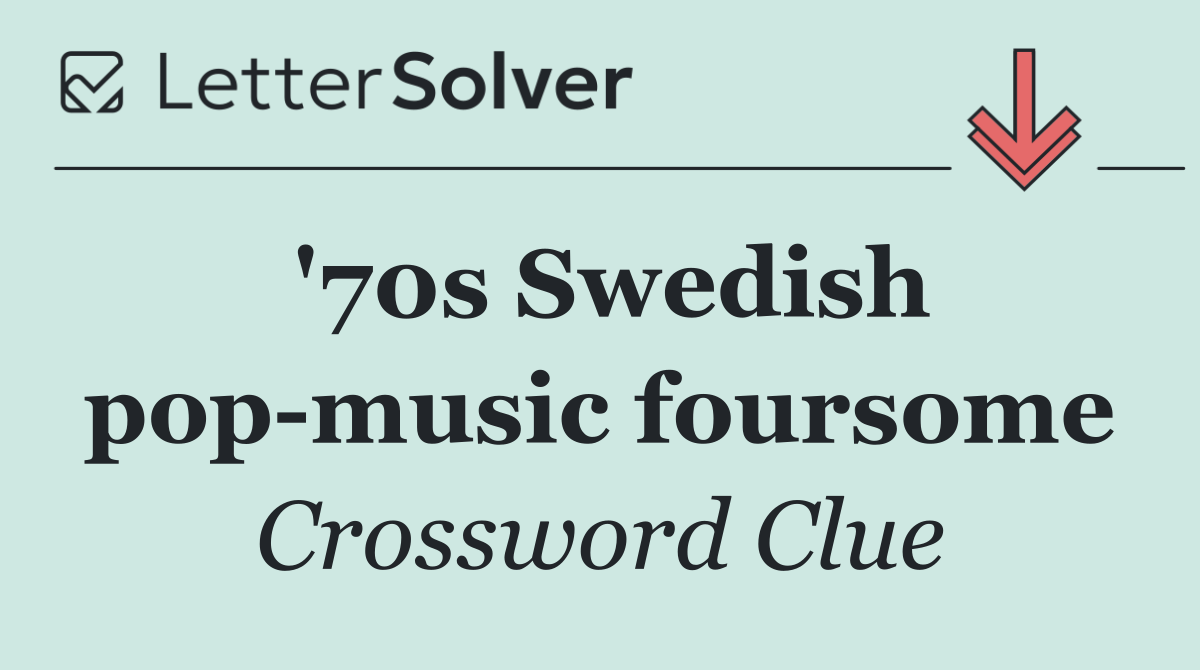 '70s Swedish pop music foursome