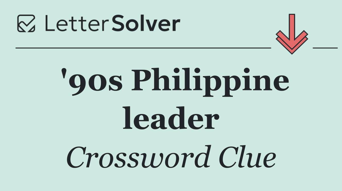 '90s Philippine leader