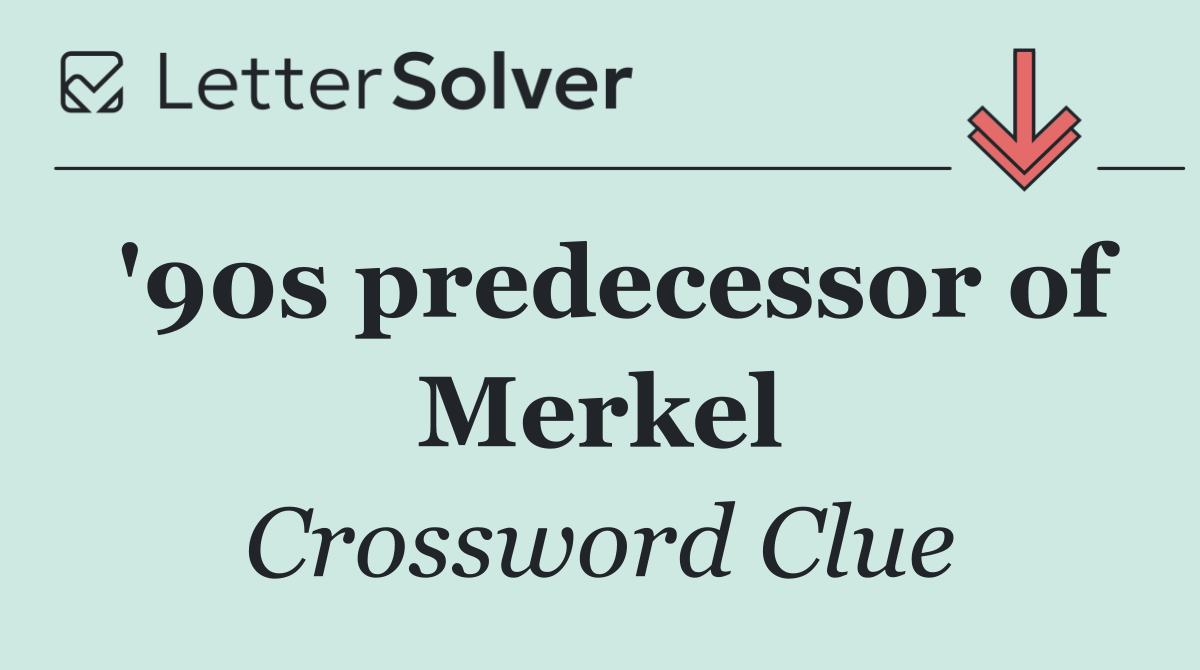 '90s predecessor of Merkel