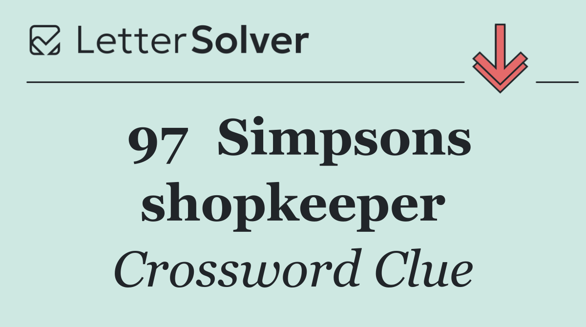97	Simpsons shopkeeper