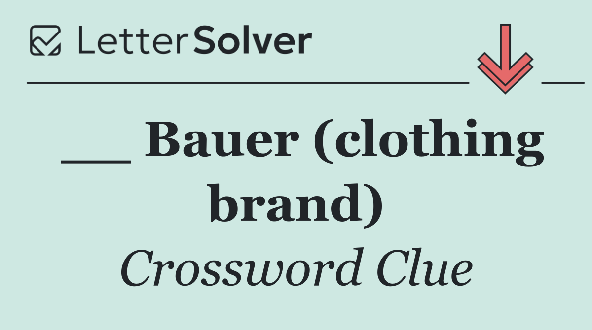 __ Bauer (clothing brand)