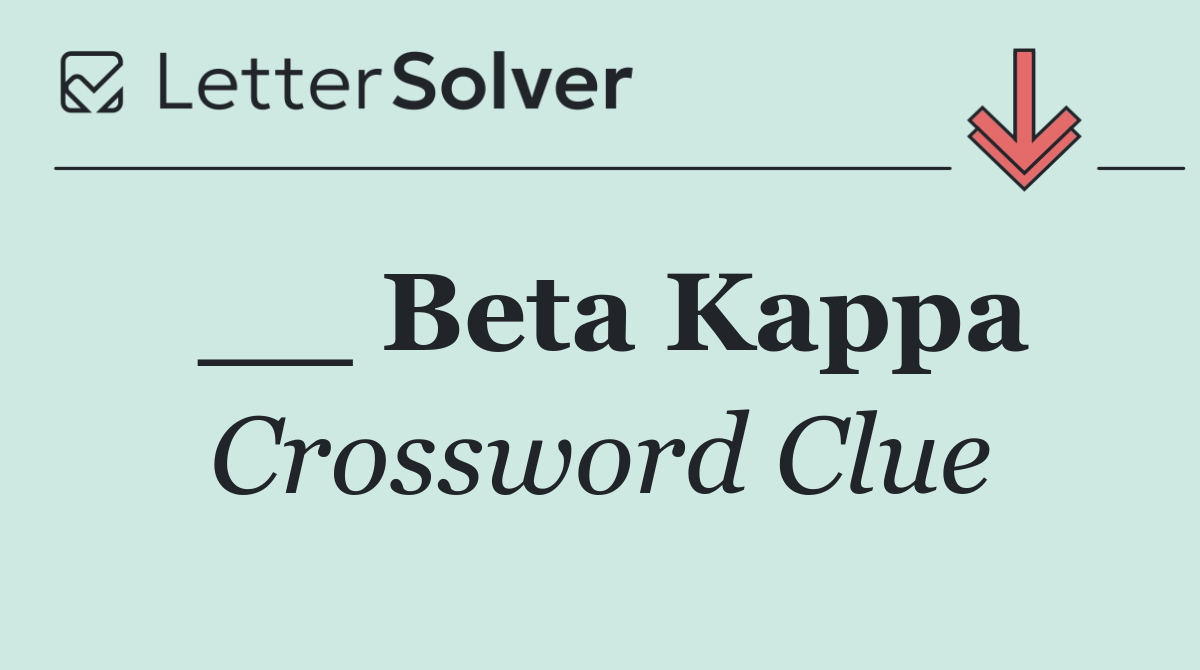 __ Beta Kappa