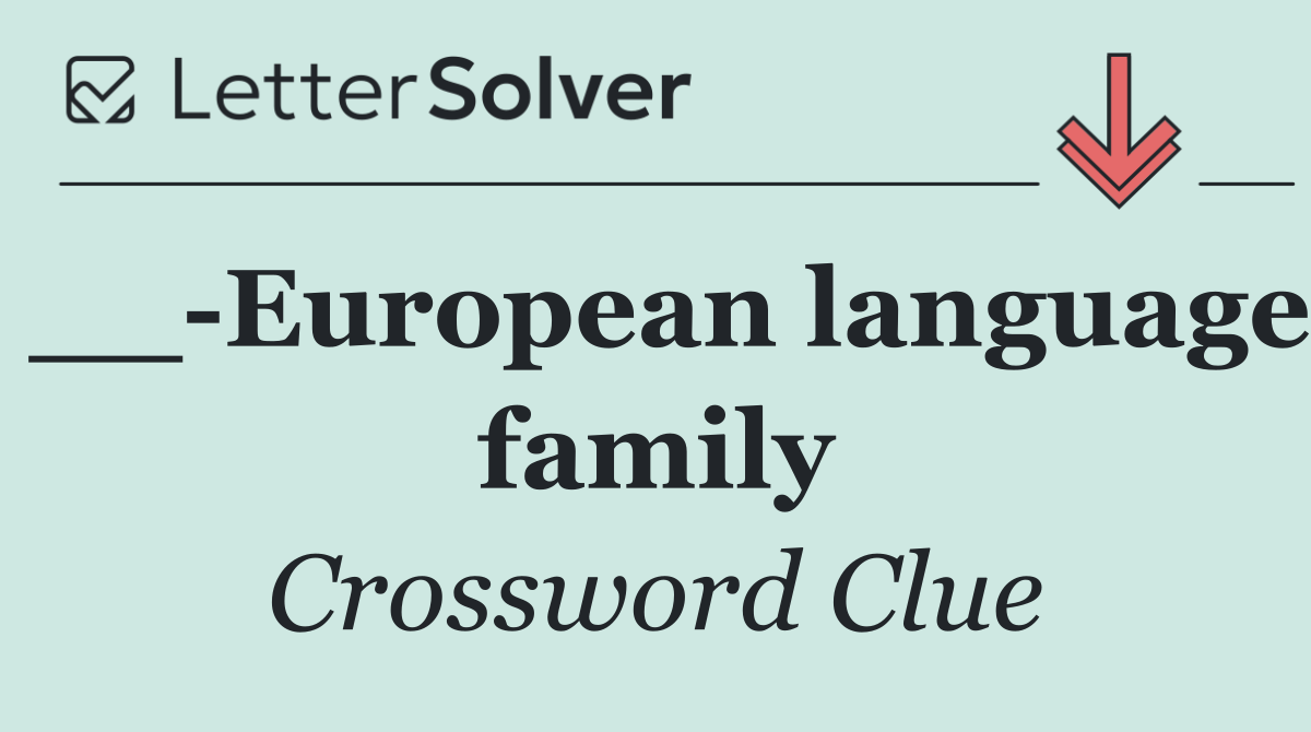 __ European language family