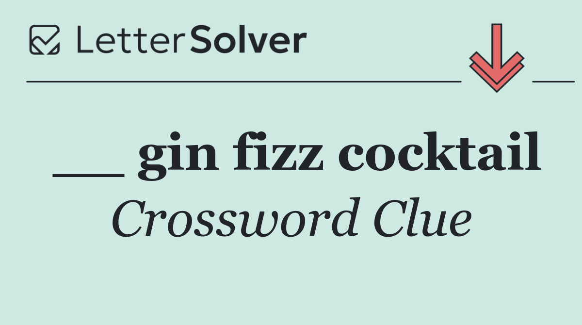 __ gin fizz cocktail