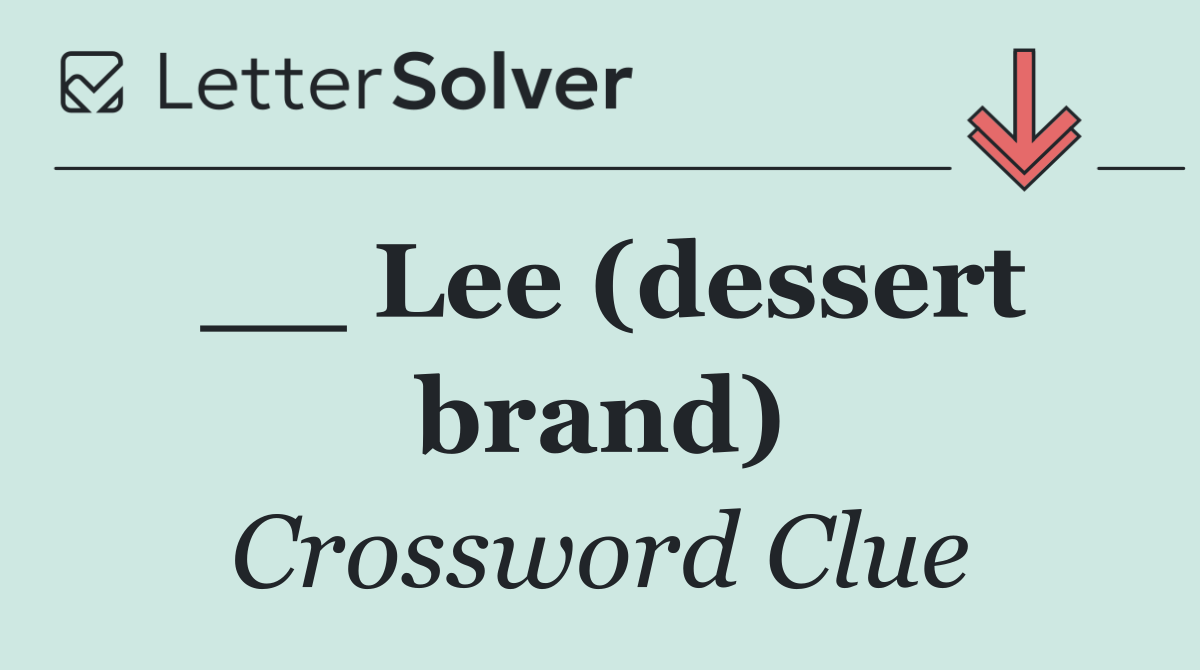 __ Lee (dessert brand)