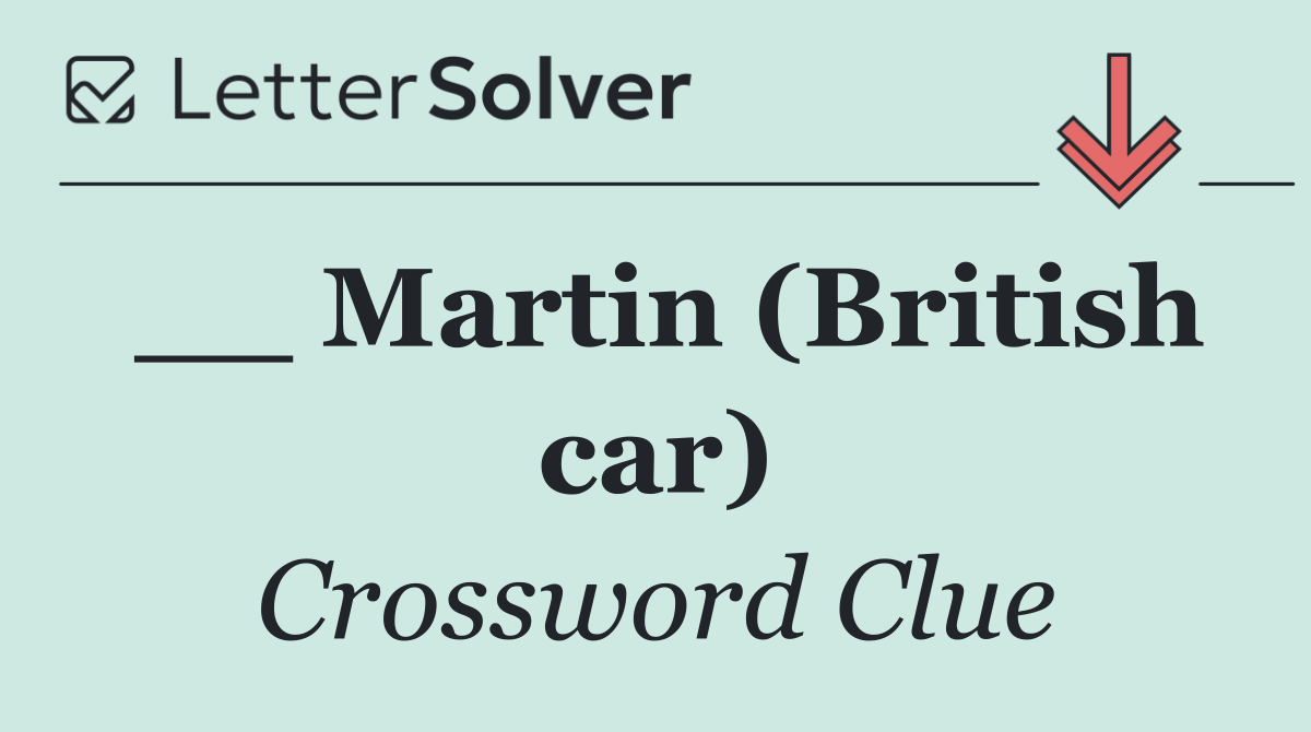 __ Martin (British car)