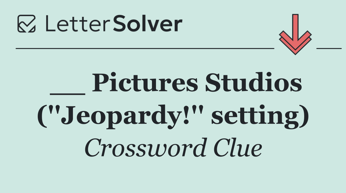 __ Pictures Studios (''Jeopardy!'' setting)