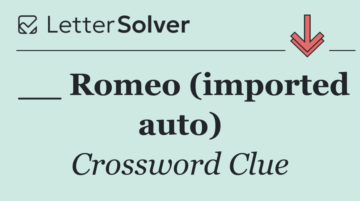 __ Romeo (imported auto)