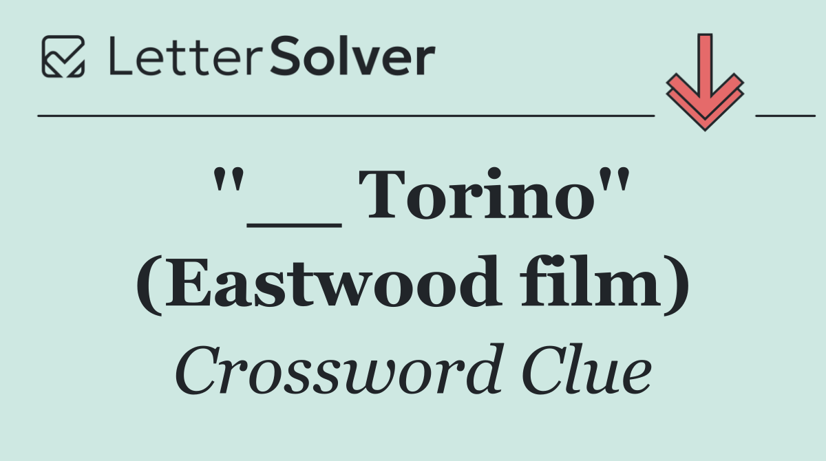 ''__ Torino'' (Eastwood film)