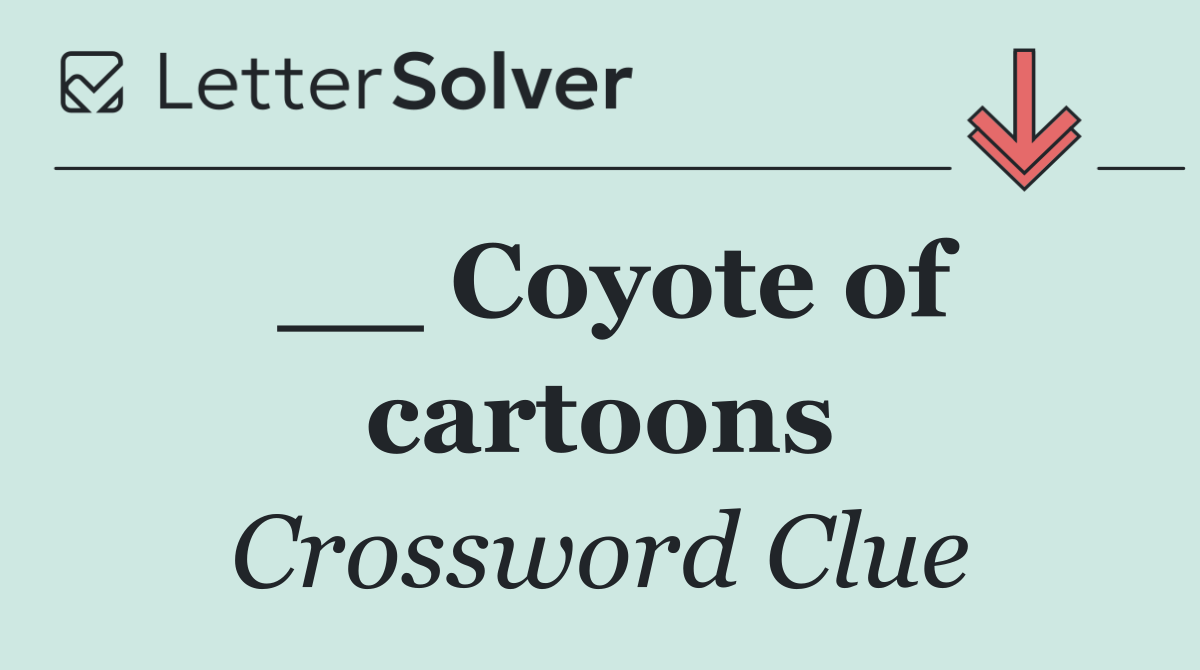 __ Coyote of cartoons