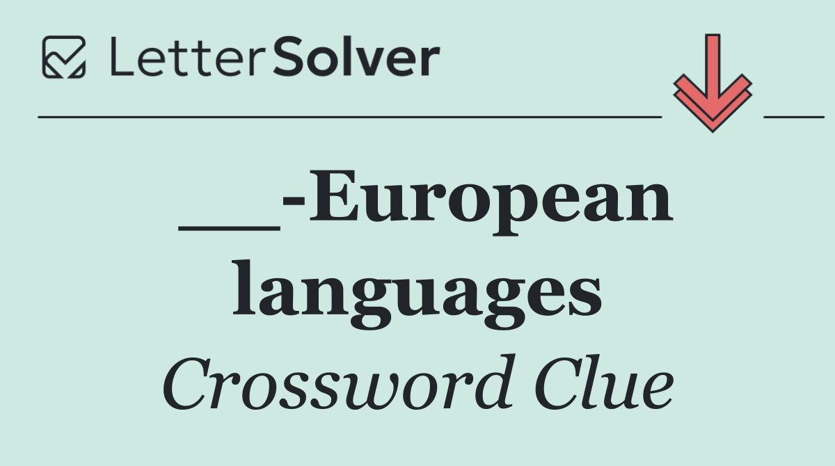 __ European languages
