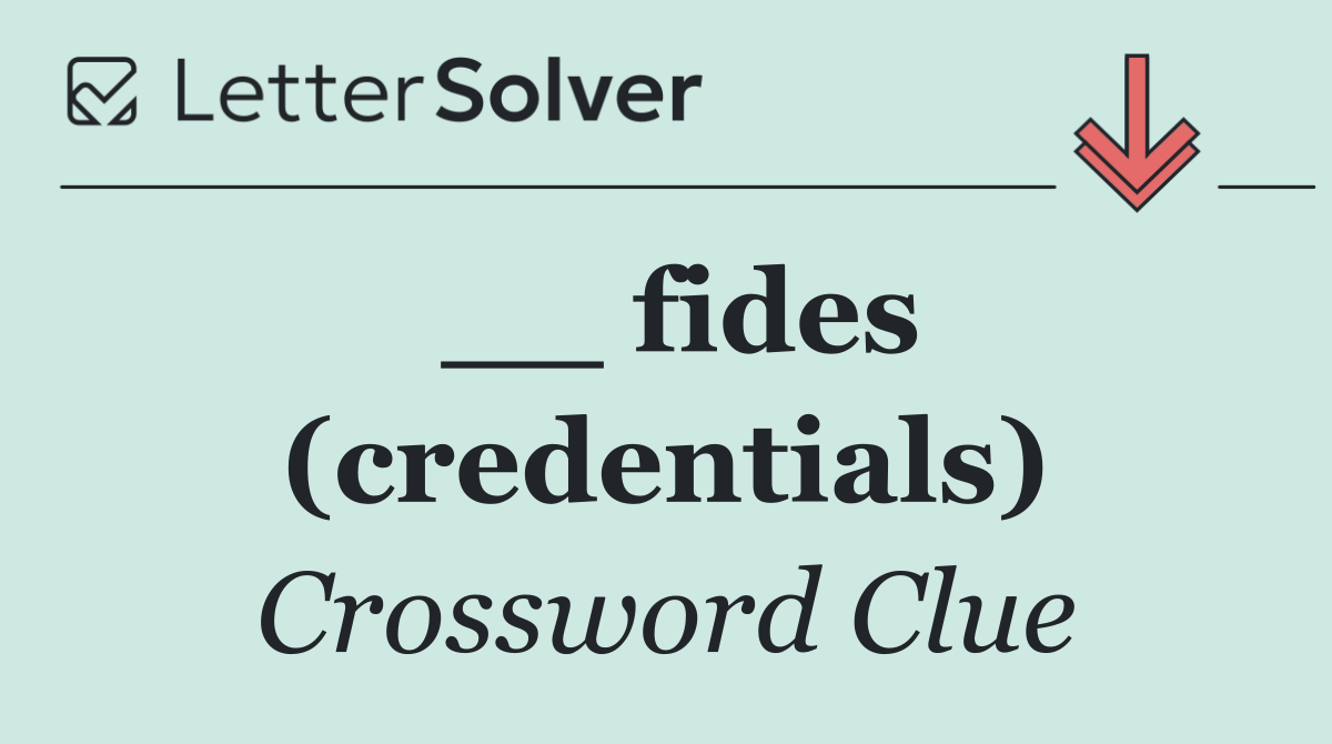 __ fides (credentials)