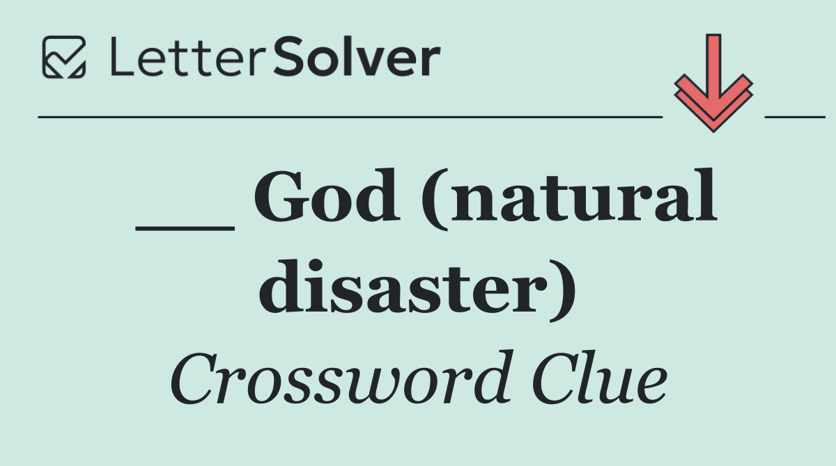 __ God (natural disaster)