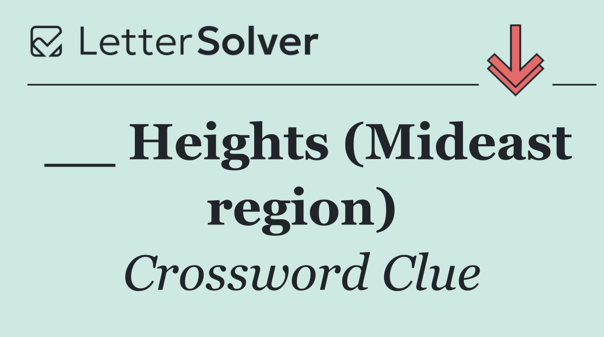 __ Heights (Mideast region)