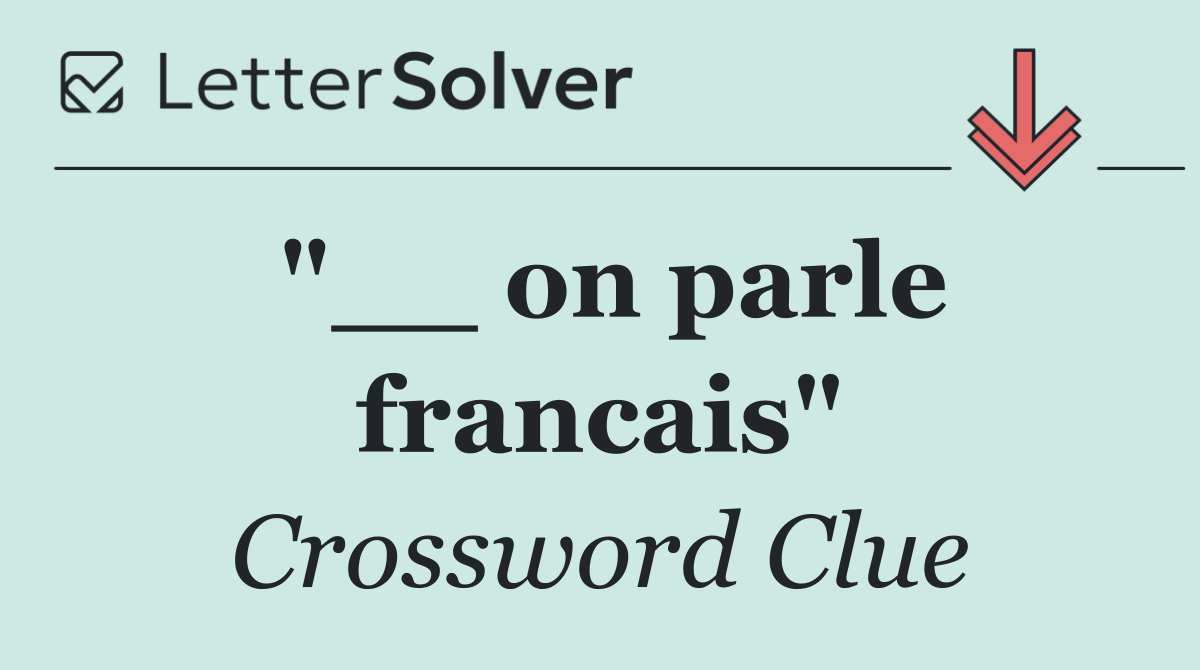 "__ on parle francais"