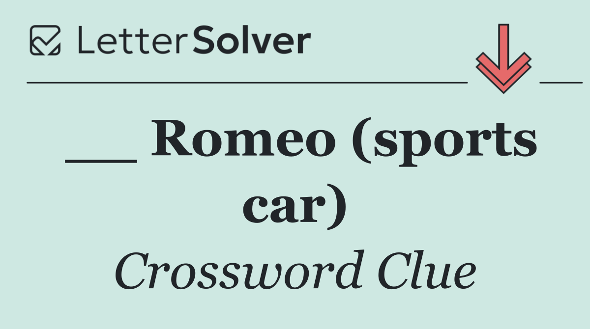 __ Romeo (sports car)