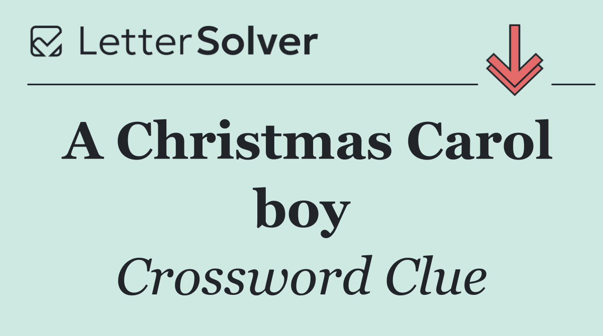 A Christmas Carol boy