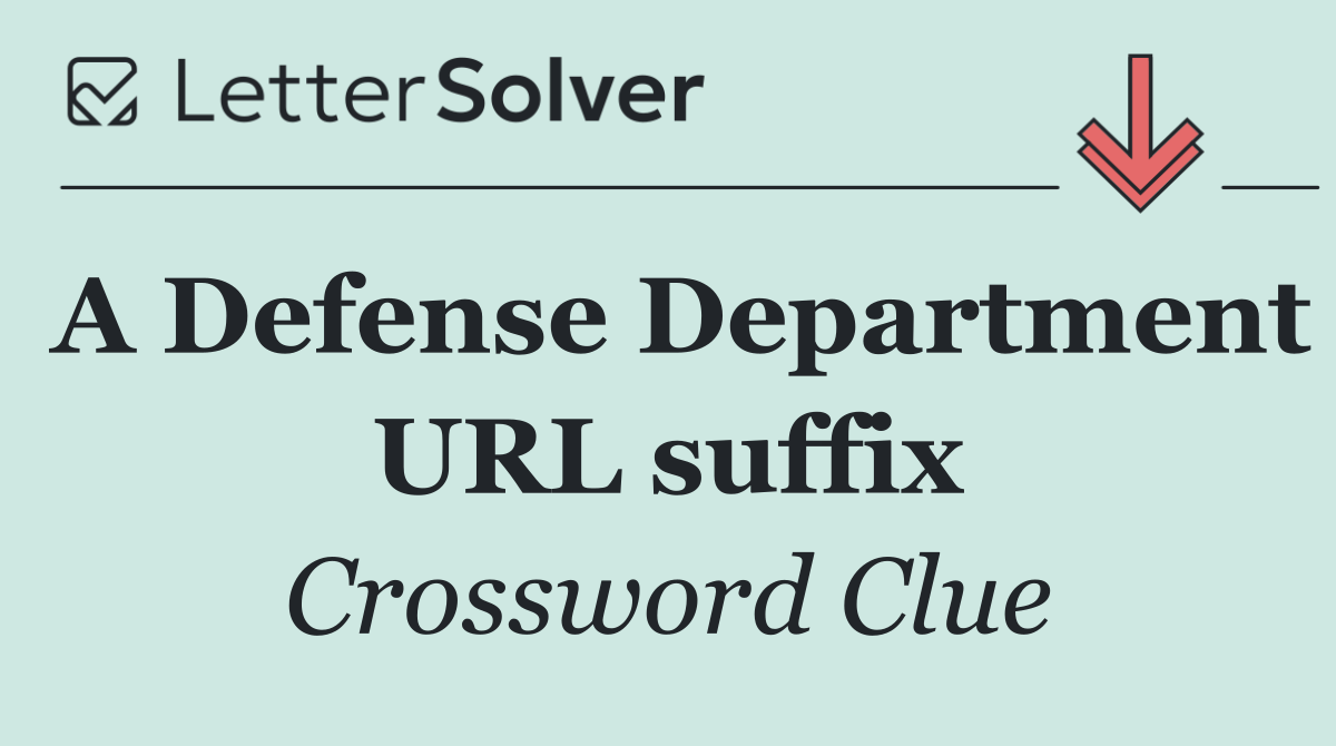 A Defense Department URL suffix