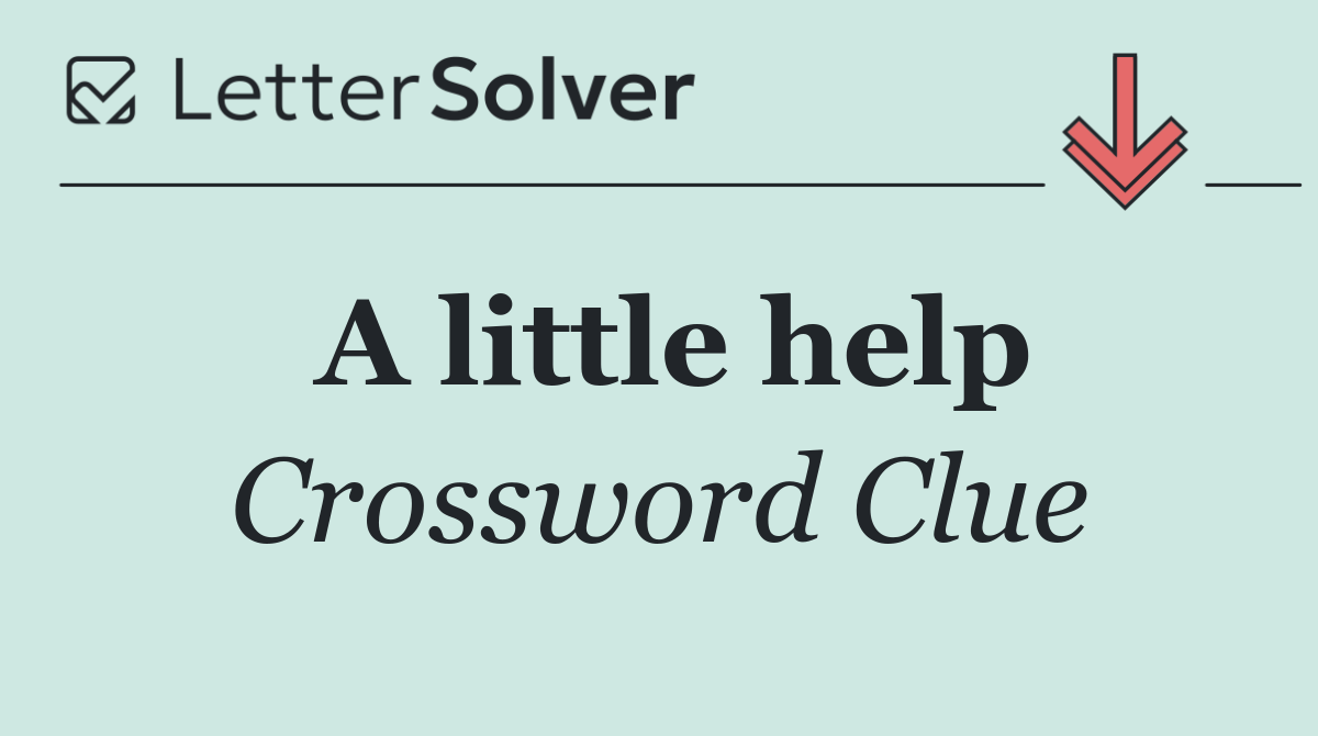 A little help