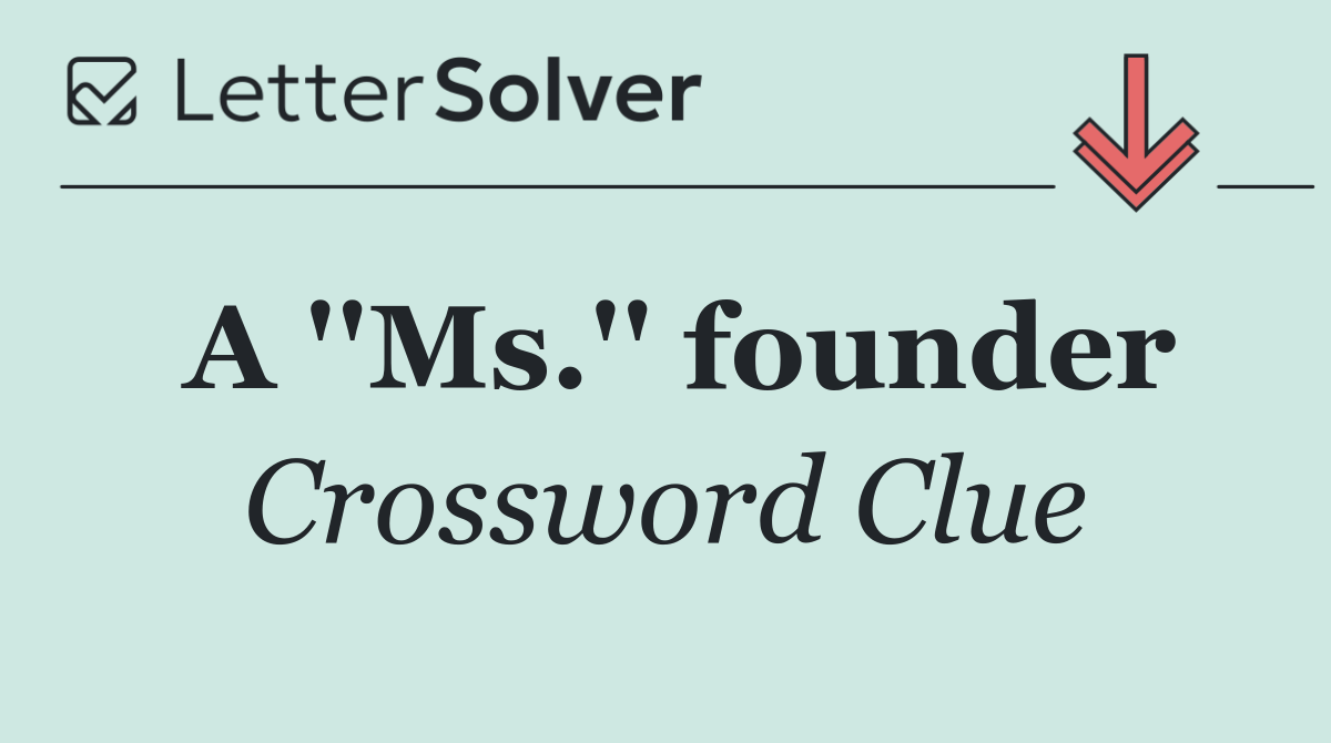 A ''Ms.'' founder