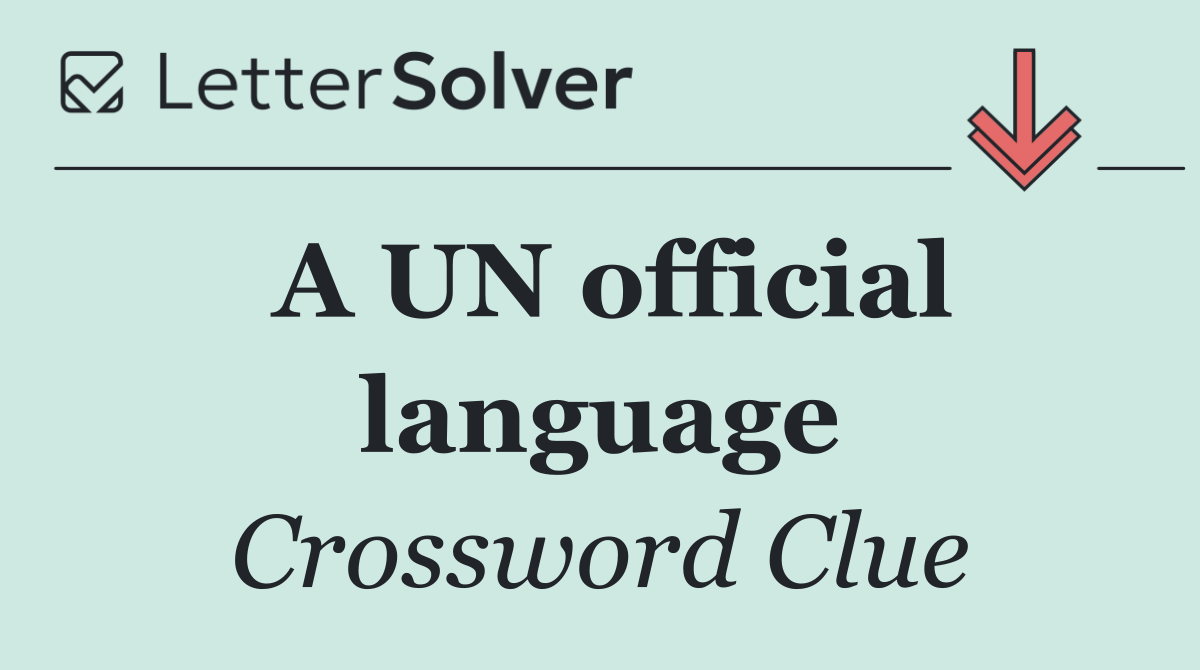 A UN official language