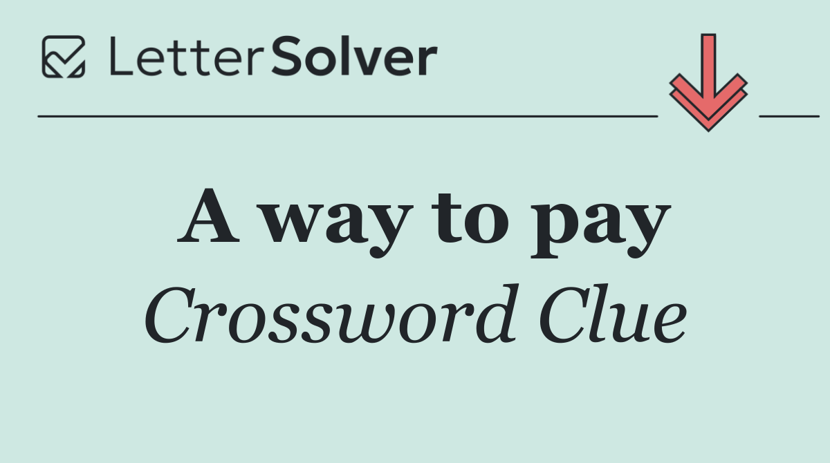 A way to pay
