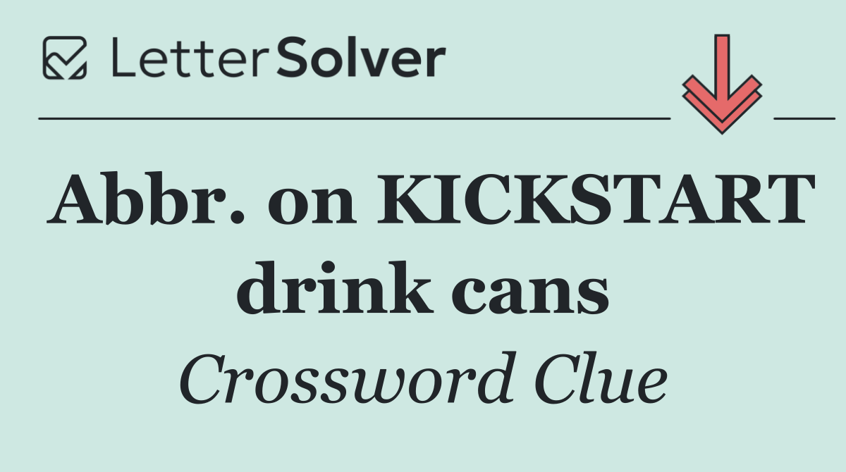 Abbr. on KICKSTART drink cans
