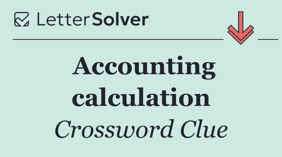 Accounting calculation