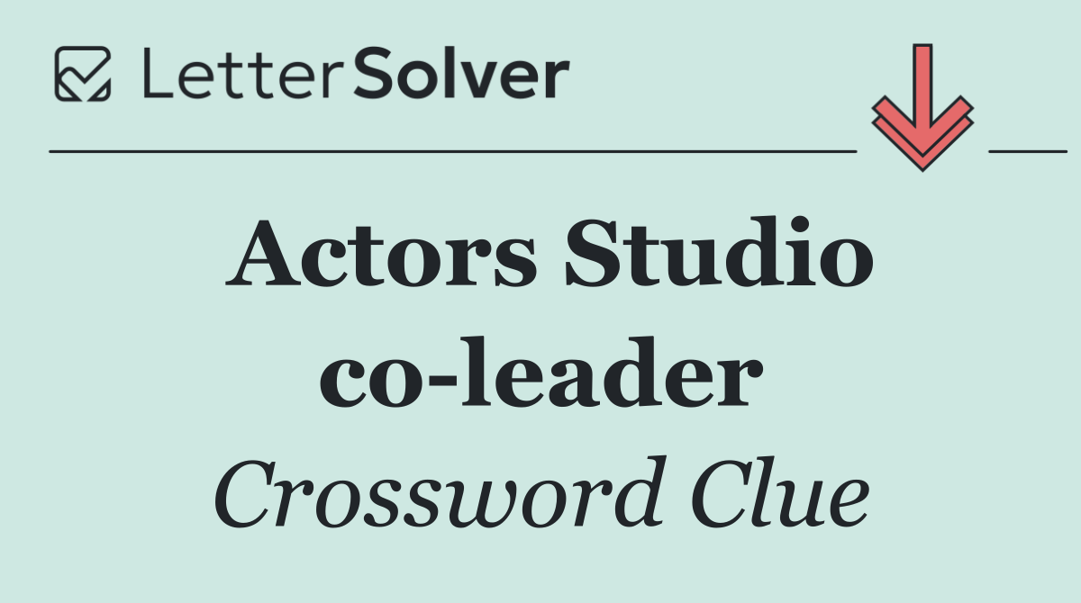 Actors Studio co leader