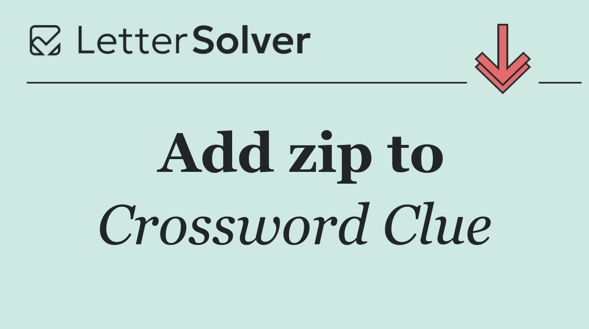 Add zip to