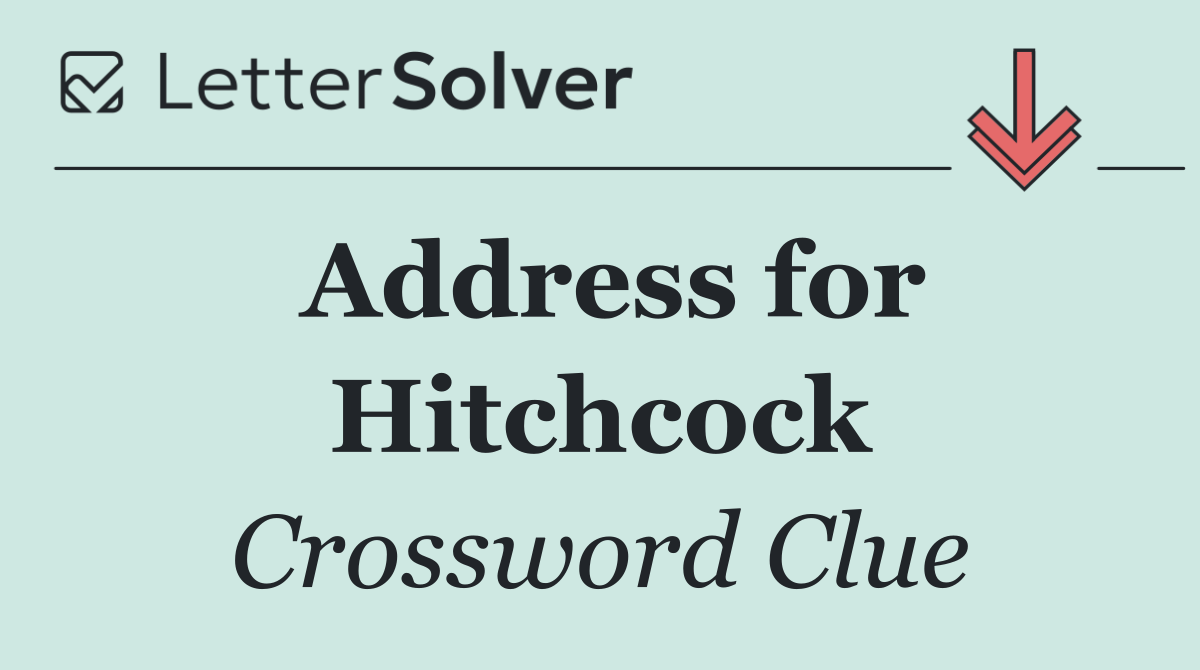 Address for Hitchcock