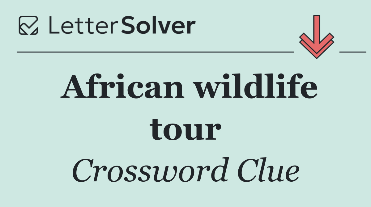 African wildlife tour