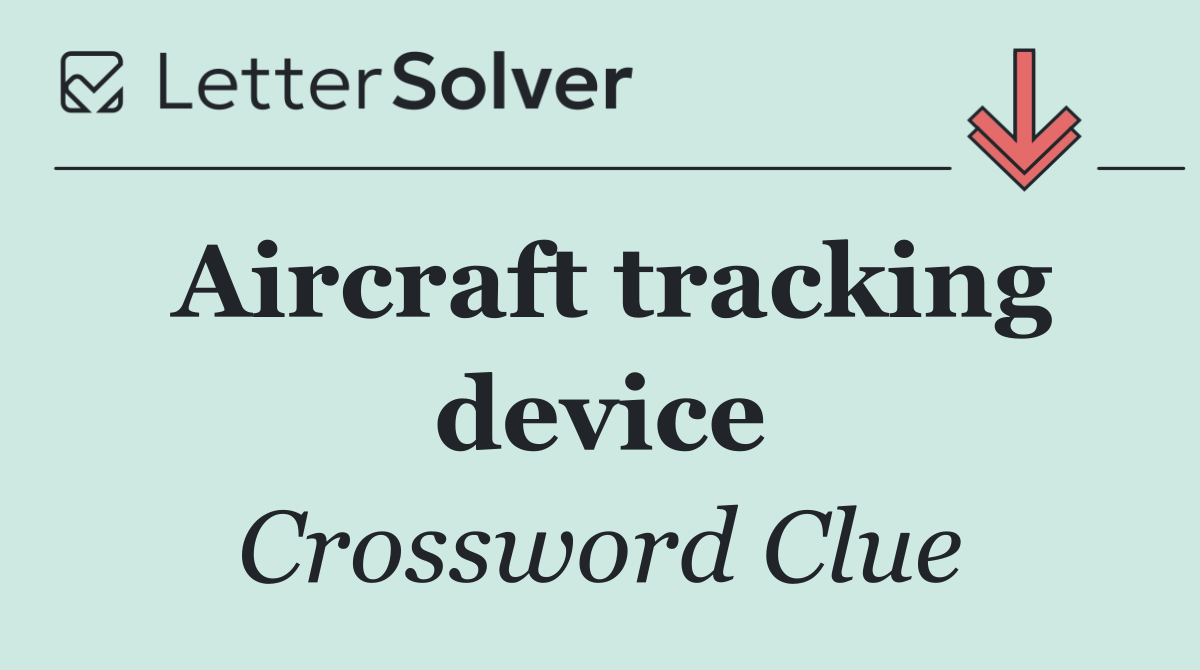Aircraft tracking device