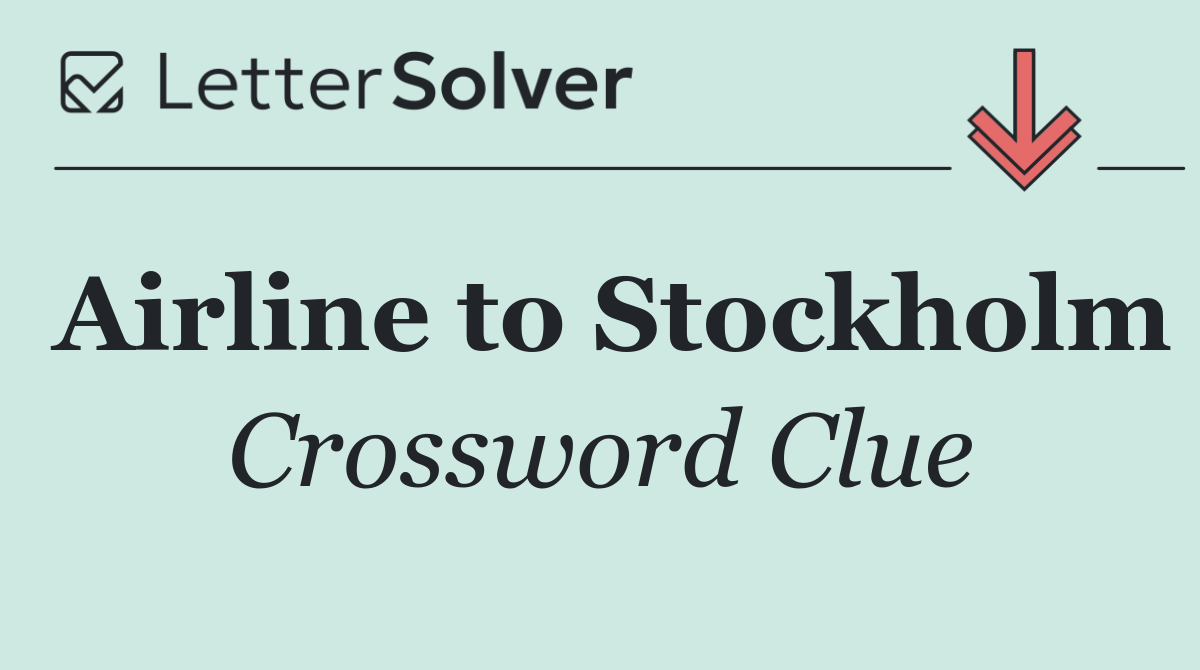 Airline to Stockholm