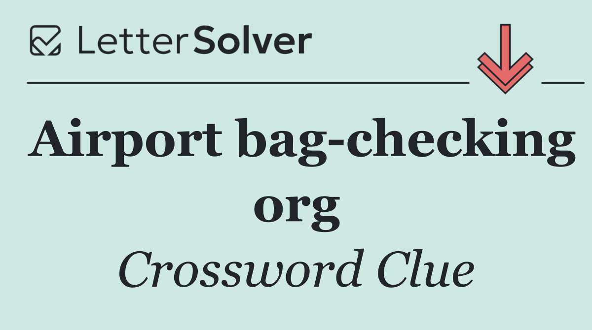 Airport bag checking org