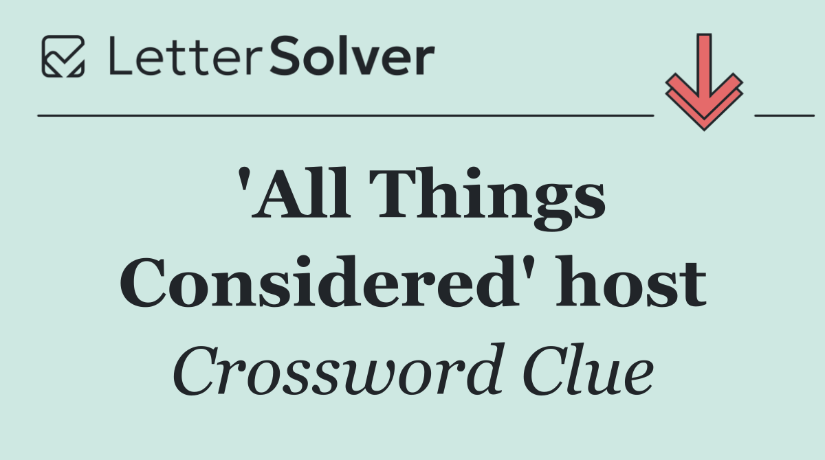 'All Things Considered' host