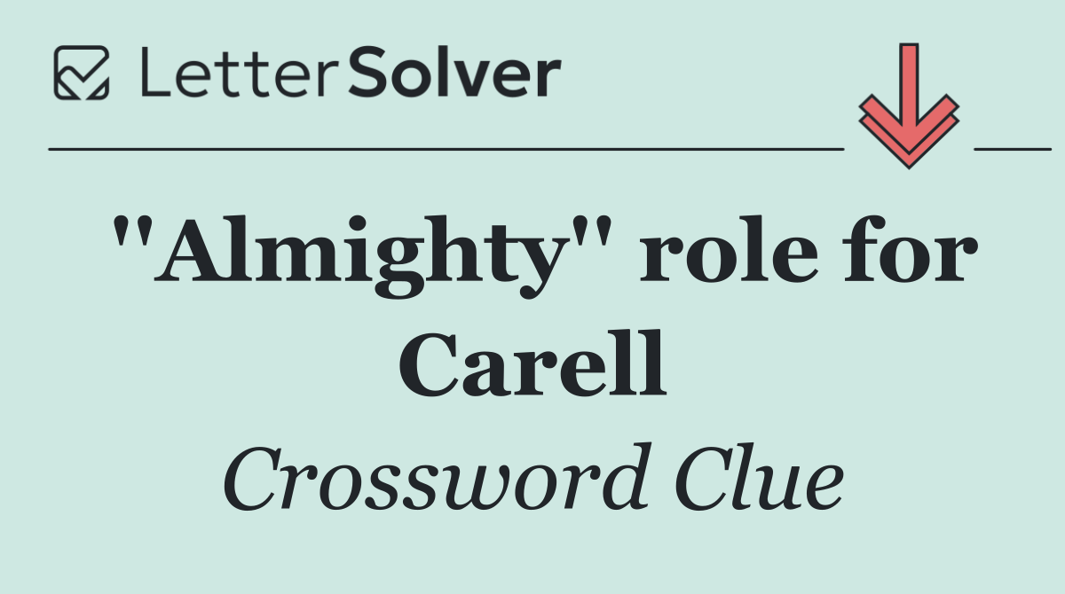 ''Almighty'' role for Carell
