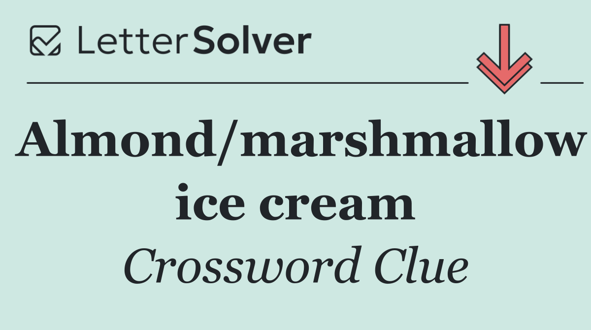 Almond/marshmallow ice cream
