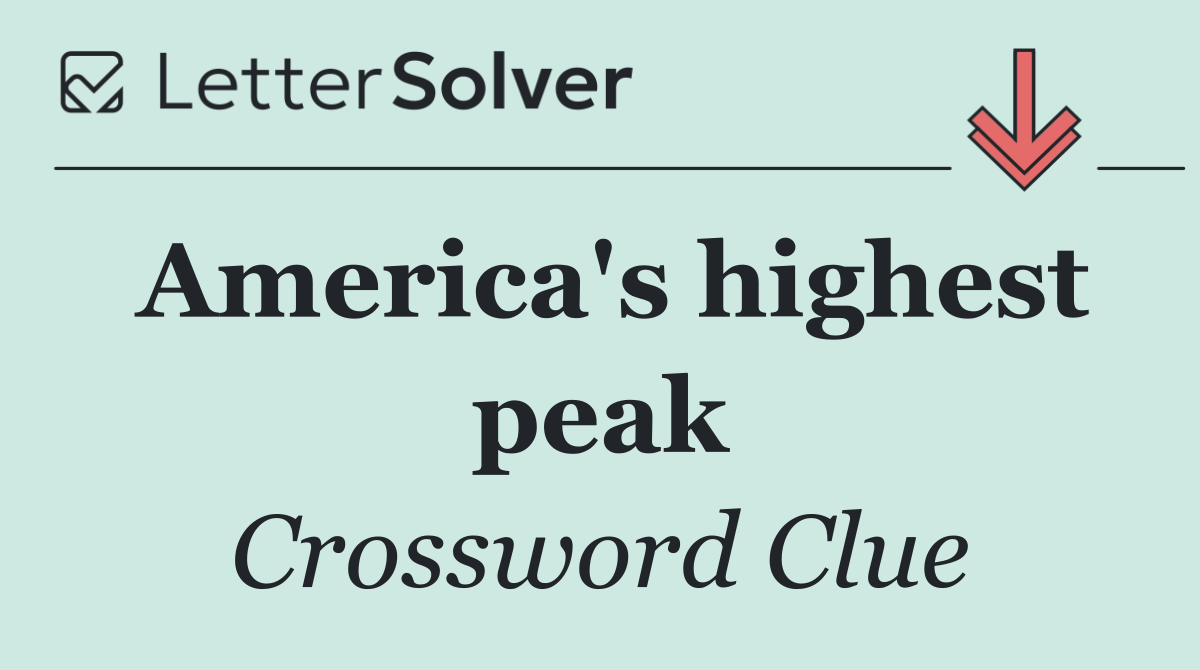 America's highest peak