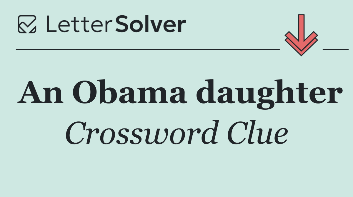 An Obama daughter
