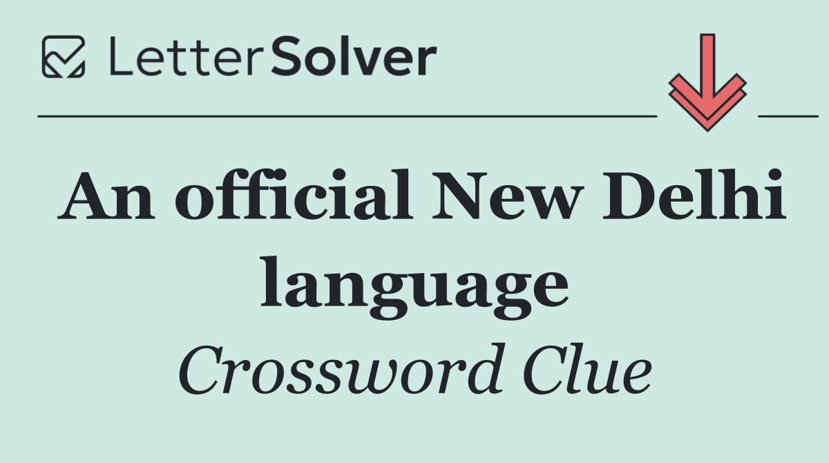 An official New Delhi language