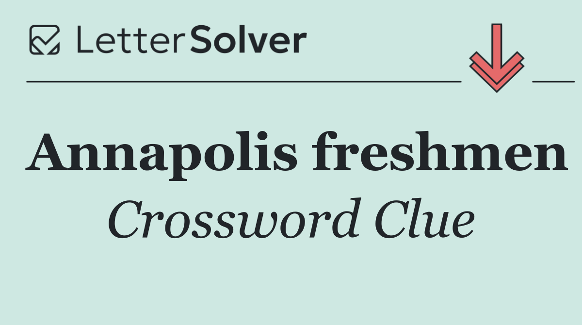 Annapolis freshmen