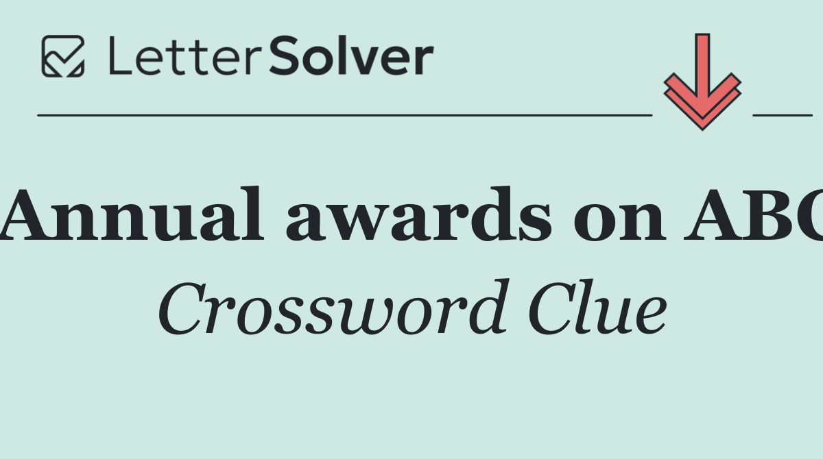Annual awards on ABC