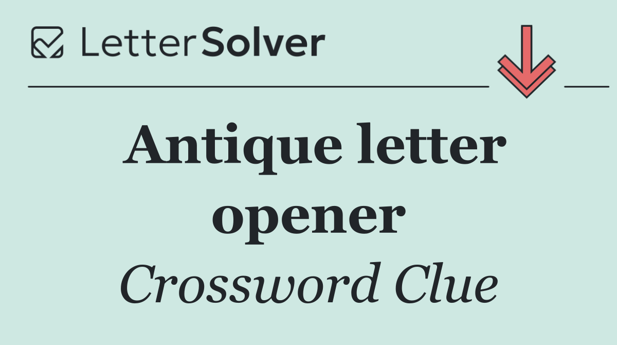 Antique letter opener