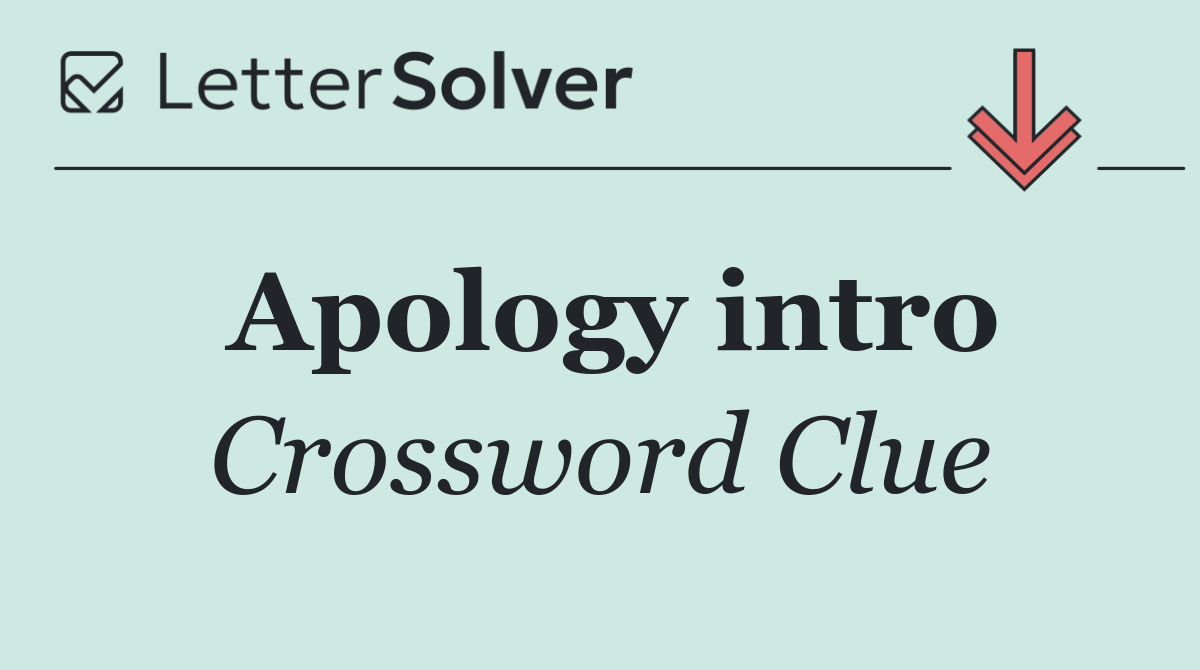 Apology intro