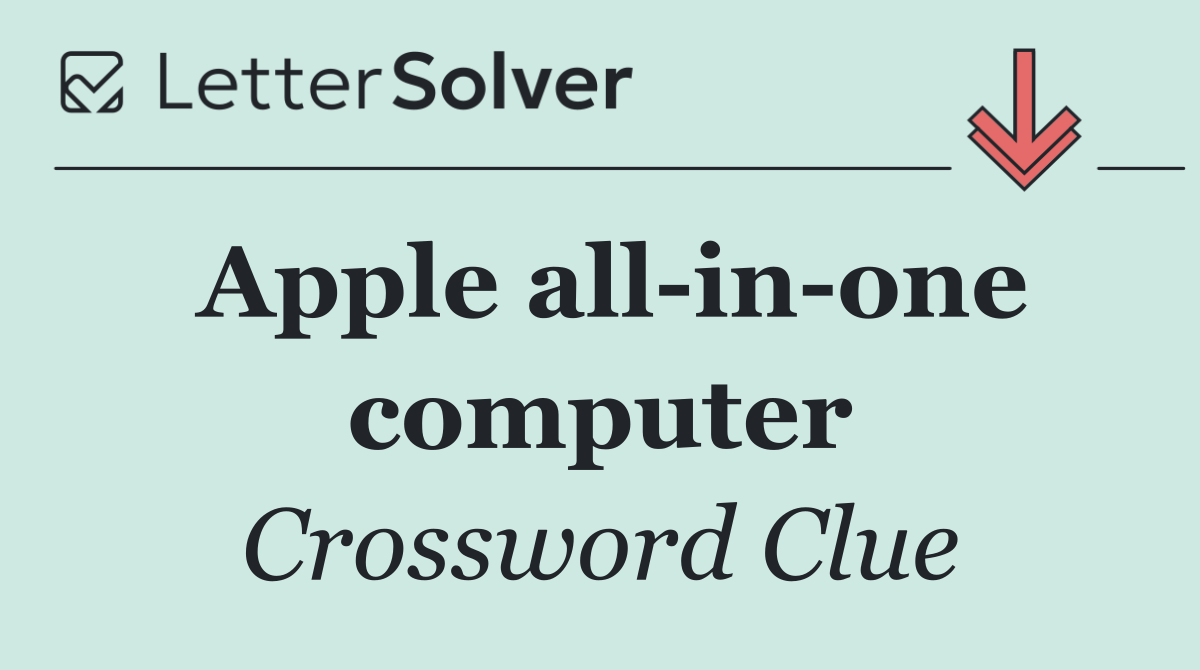 Apple all in one computer